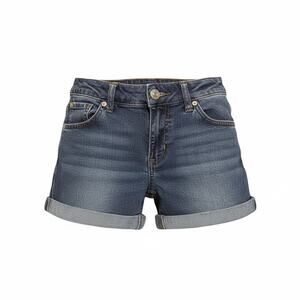 Arizona Jean Co Girls Denim Shorts Size 12 Regular Cuffed Mid Wash